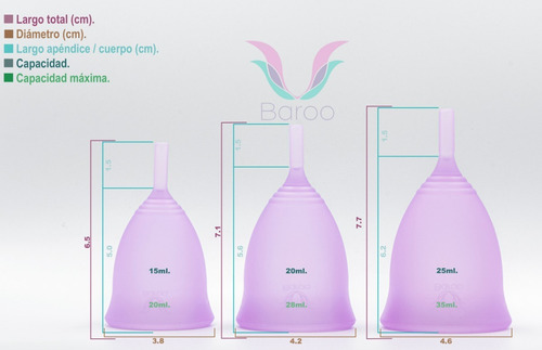 Imagen 7 de 7 de Copa Baroo + Bolsa De Tela + Paño + Cepillo
