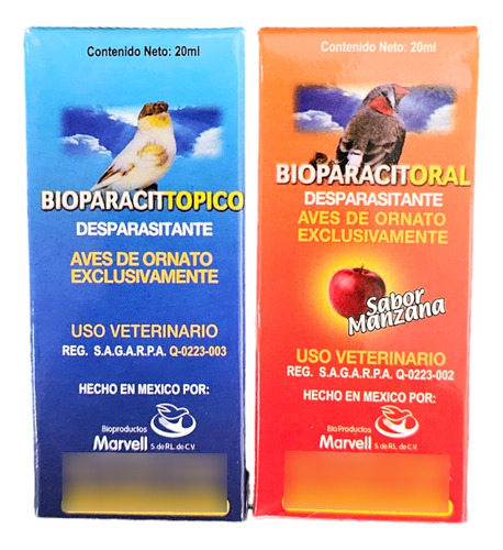 Bioparacit Oral Y Biopacit Tópico Desparasitante 2 Pzas 20ml