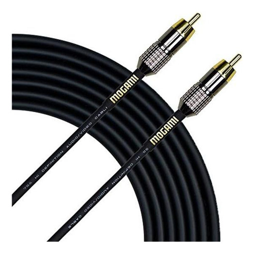Cabo De Conexão Monocromático Mogami Gold Rca-12, Plugues Ma