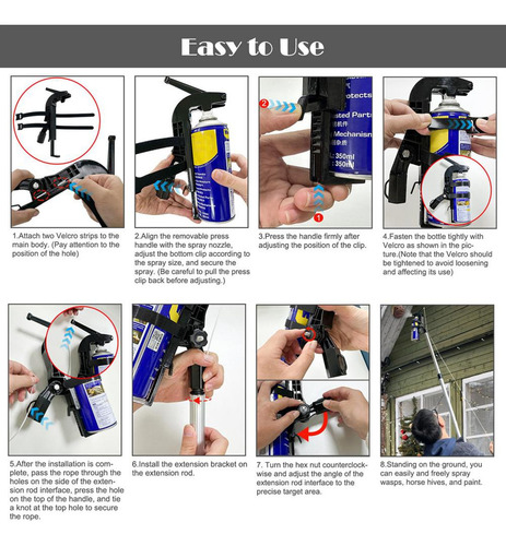 Sprays Can, Adaptador De Poste De Extensión Para Pulverizado