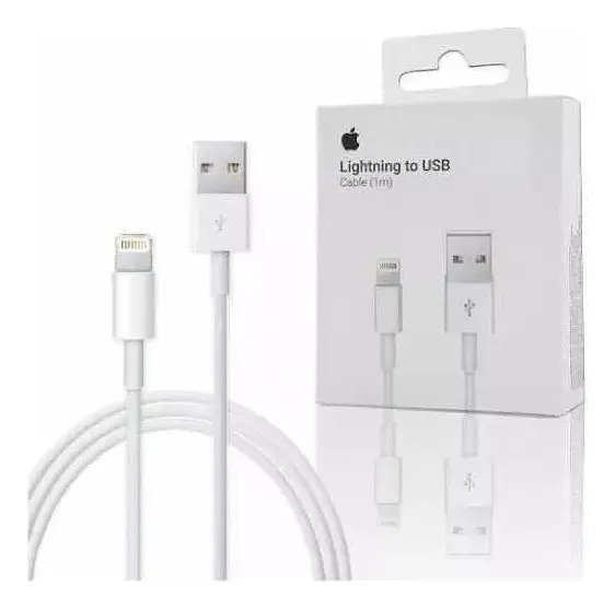Cabo Carregador iPhone Lightning Reforçado Carregamento Branco MD818Z/A (A1480) / 2018