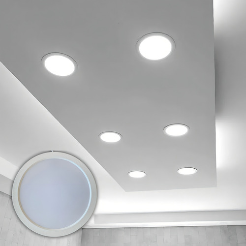 Plafón Led 24w Redondo Lüsqtoff Luz Fría 6500k Estructura Blanco