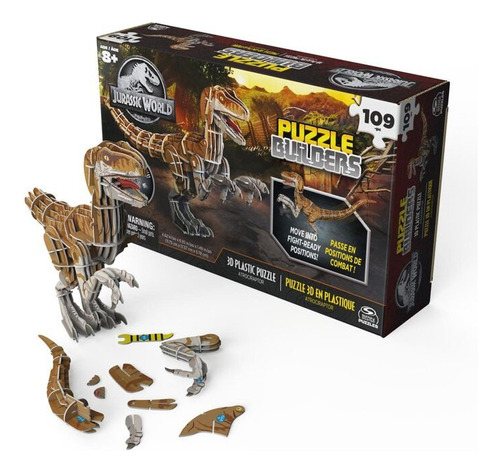Rompecabezas De Plástico Atrociraptor 3d Jurassic World