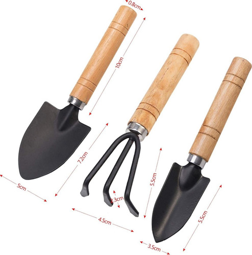 Set Mini Herramientas Para Jardín Jardinería 3 Piezas
