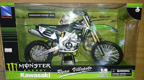 Moto Kawasaki Monster Escala 1:6 New Ray Grande