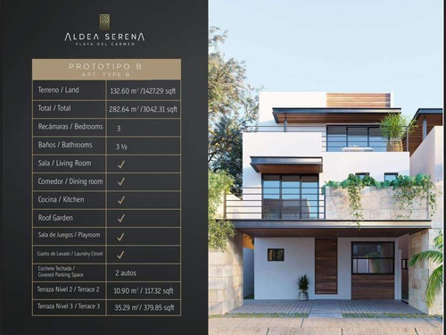 Imagen 7 de 14 de Exclusiva Residencia De 4 Rec En Aldea Serena Playadelcarmen