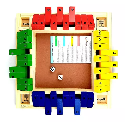 Jogo em Madeira - Abre e Fecha - Brincando com a Matemática