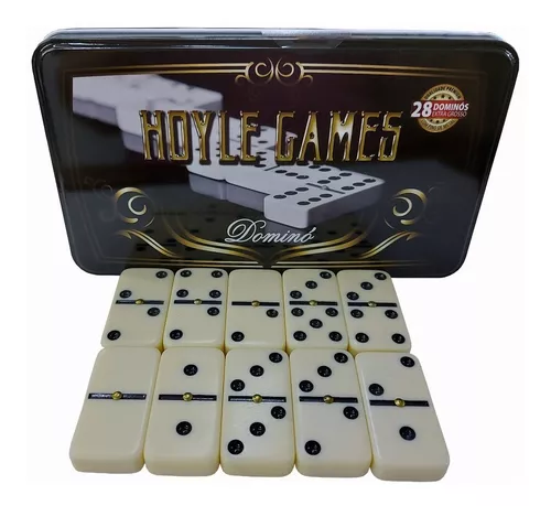 Jogo Domino Grosso Grande Profissional Com Pino Metal Branco