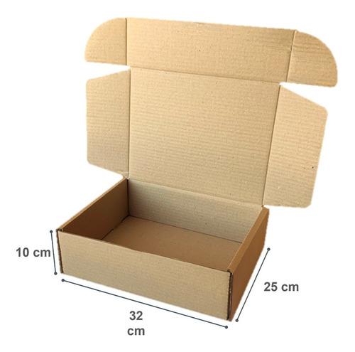 Cajas Cartón Auto-armable 32 X 25 X 10 Cm - Pack 50 Unidades