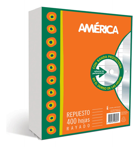 Repuesto De Hojas America X400hjs. Rayado N°3