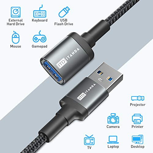 Cable De Extensión Usb Itd Itanda De 10 Pies Usb 3.0 Cable D