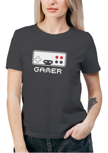 Polera Mujer Control Juego Gamer Nintendo Algodón Gme21