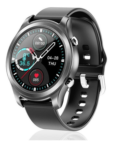 Smartband Noga NG-SW05 1.3" caja de metal plateada, malla rosa de tpu