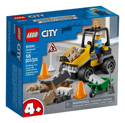 Lego City Vehiculo De Obras En Carretera 58p Original 60284 