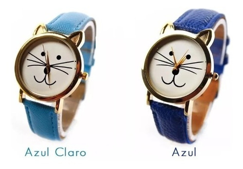 Reloj Juvenil Dama Gatito Geneva, Para Niña O Dama Fashion