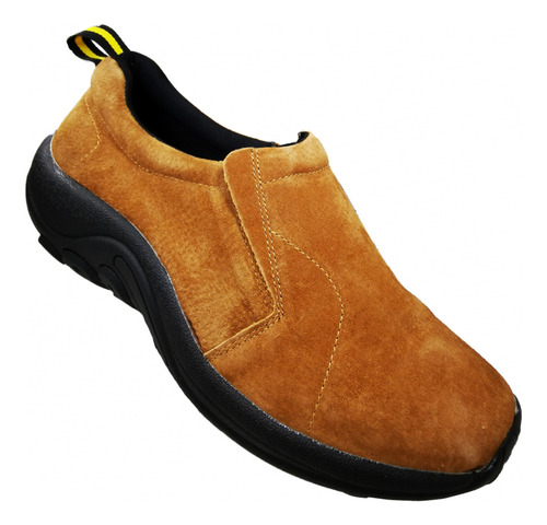 Zapatos De Hombre De Cuero Gamuzado Camel Casual 887