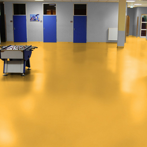 Piso Vinilico En Rollo Heterogeneo Sun Yellow Heterogeneo
