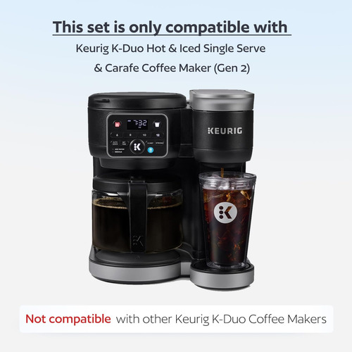 2 Tazas Reutilizables Para Cafetera Keurig K-duo Con Filtro