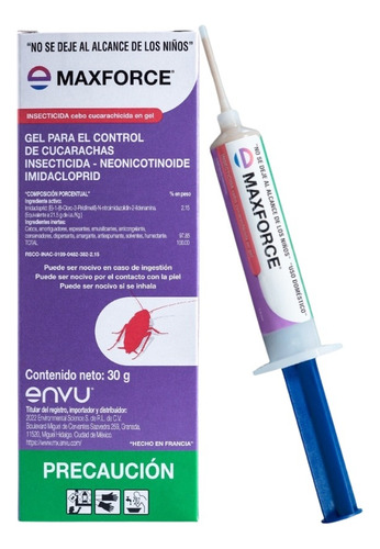 Insecticida Cucarachas Gel Jeringa 30gr Maxforce Envu