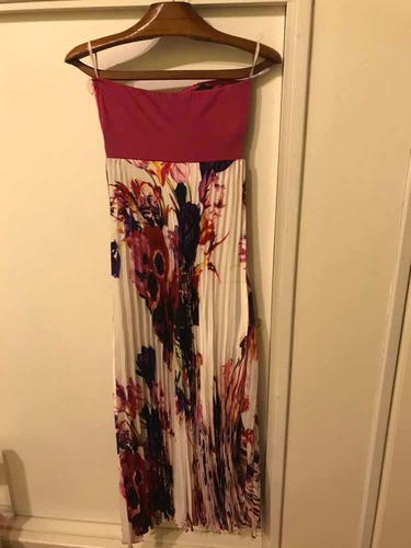 Hermoso Vestido Seda Strapless Fiesta T:m 51esmeraldas