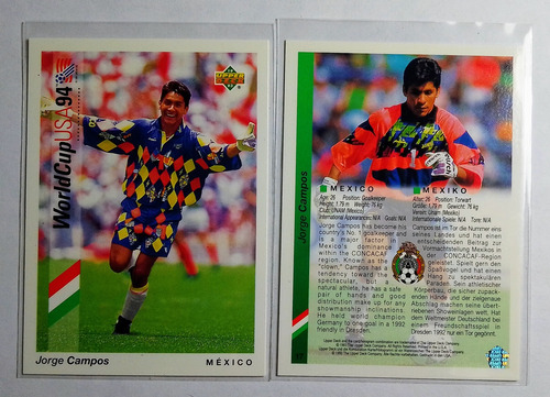 1993 Upper Deck World Cup 94 Preview #17 Jorge Campos Mexico