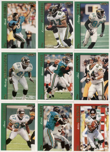 1997 Topps Jacksonville Jaguars ( 10 ) Set 