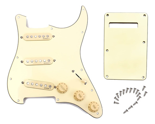 Lamsam Stratocaster Precableado Pro-101b - Pastillas De 3 Ca