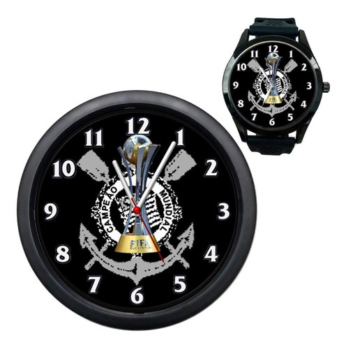 Kit Relógios Personalizados 1 Parede E 1 Pulso Time Paulista