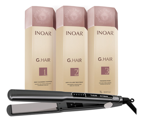 Inoar Keratina Ghair 1l Original + Plancha Lizze Profesional