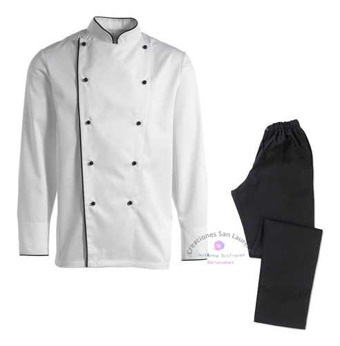 Uniforme De Cocina Chef Antifluido 2 Piezas Para Niño 