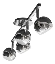 Comprar Plafon Moderno Barral Riel Spots Techo Cromo 4 Luces Led Mks