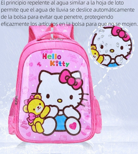 Mochila Impermeable Para Niña De Primaria Mochila De Dibujos Animados De Hello Kitty