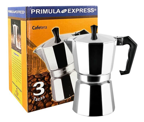 Cafeterera Express Manual Greca En Aluminio Pequeña 3 Tazas