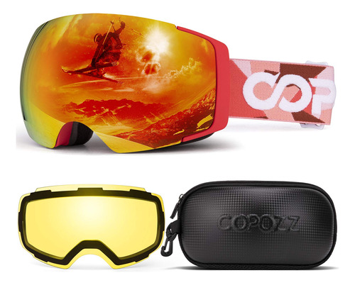 Copozz S1 - Juego De Gafas Para Esquiar Polarizadas, Magneti