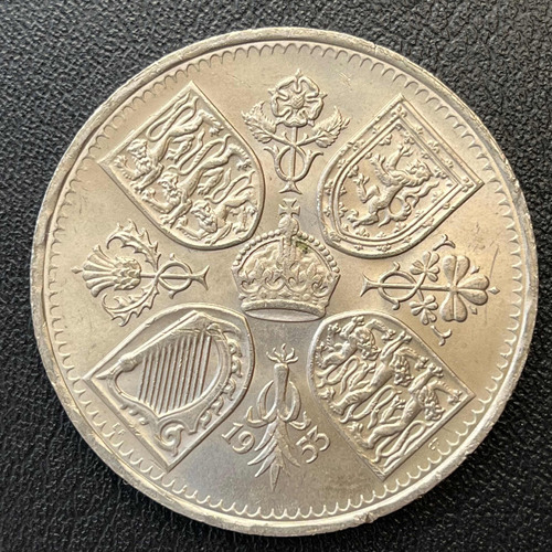 Moeda 5 Shillings 1953 - Grã-bretanha (Usado)