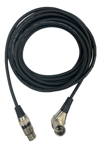 Cabo Xlr Macho 90o Graus Para Xlr Fêmea - 4 Metros