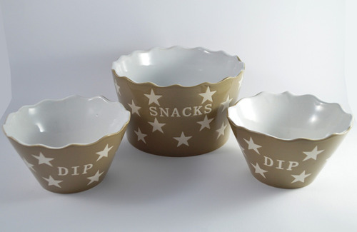 Set De Bowls-recipientes Para Picada Con Divertidos Diseños!