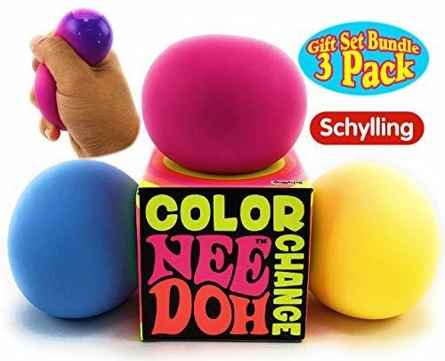 Nee-doh Schylling Color Change Groovy Glob! Squishy, 5xlqs