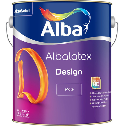 Albalatex Design Latex Interior Blanco Mate Satinado 1lt