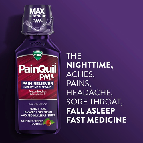 Vicks Painquil Pm Analgésico Y Ayuda Para Dormir 12oz