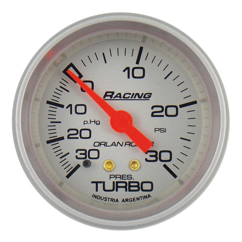 Manovacuometro Presion De Turbo Escala: -30p.hg/30psi  Gris