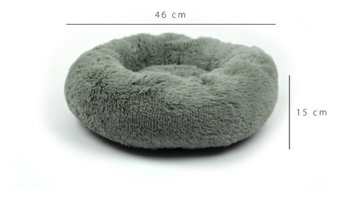 Cama Extra Chica Tipo Dona Anti Estrés, Perro O Gato Gris