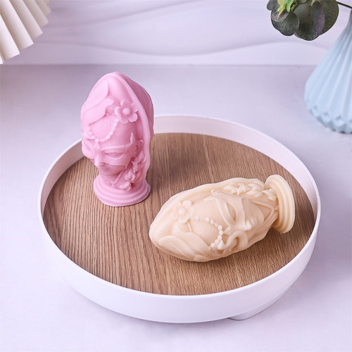 Molde De Silicona Face Candle 3d Para Mujer, Forma De Estatu