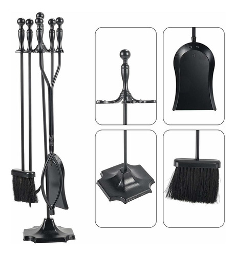 Herramientas Para Leña Para Chimenea De Hierro Forjado
