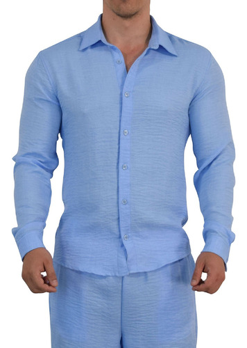 Camisa Casual John Leopard Hombre Fresco Playa Comoda Ligera