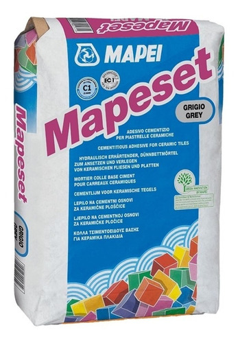 Pegamento Para Ceramica  Mapeset  Gris X 25kg Mapei