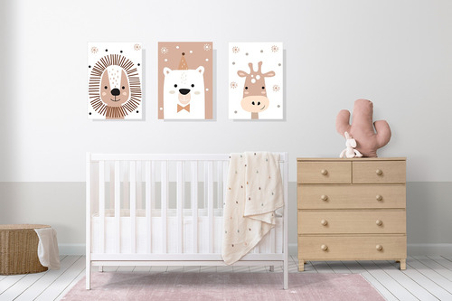 Cuadro Decorativo Bebé Wild Baby A4 En Mdf | Vinilo Design