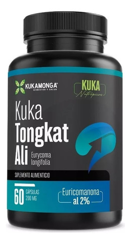 Tongkat Ali 2% 60 Capsulas Kukamonga Testosterona Sabor Natural