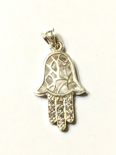 Mano Fatima/hamsa. Mal De Ojo Atrae Abundancia Plata Cristal