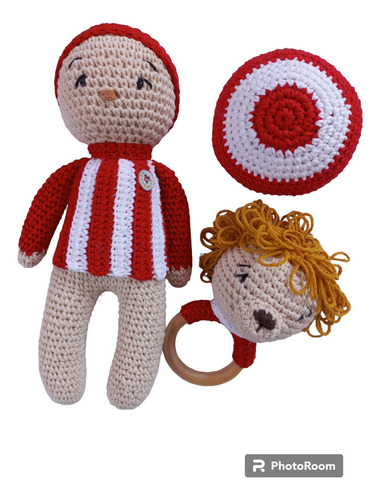 Combo Mini Hincha Futbol Amigurumi Apego Crochet Muñeco